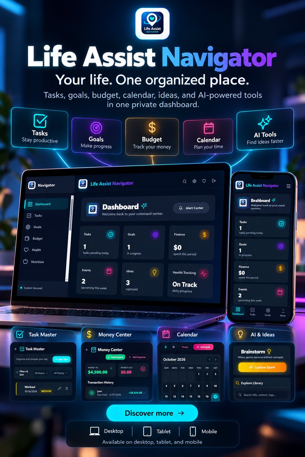 Life Assist Navigator – All-in-One Personal Organizer